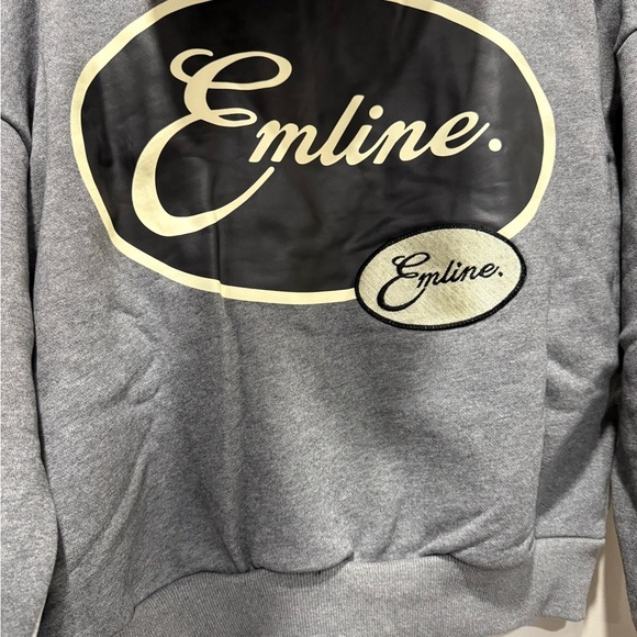 Gray EMILINE Hoodie with Black Lettering - Picture 3 of 9